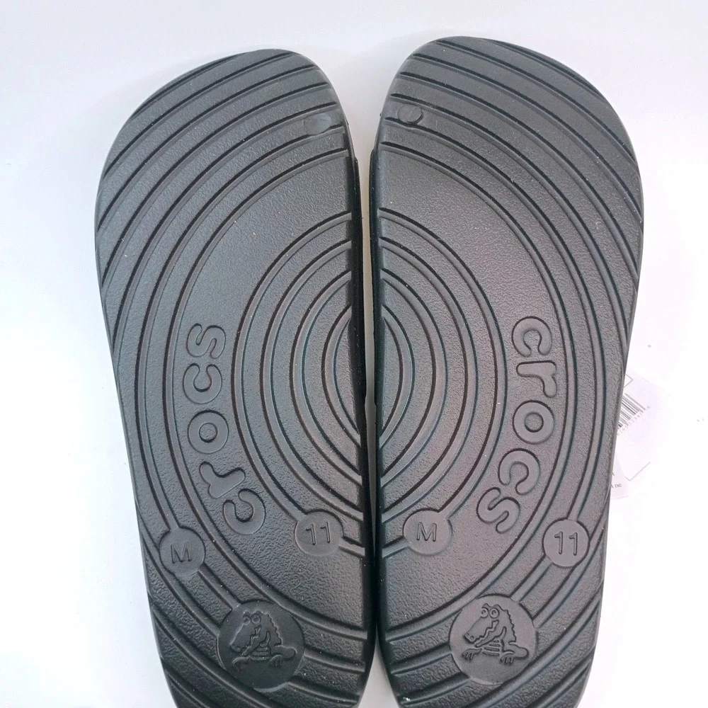 Crocs Slide Black Lightweight Comfort Sandals 210088-001 Mens 11 Womens 12‎